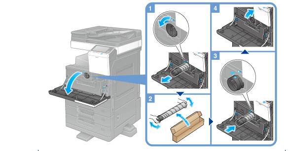 柯尼卡美能達bizhub227復印機碳粉更換圖解