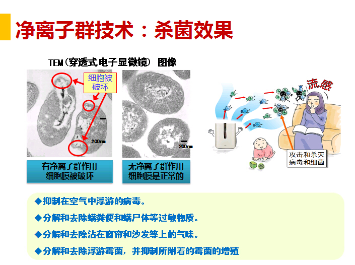 凈離子群技術的殺菌效果